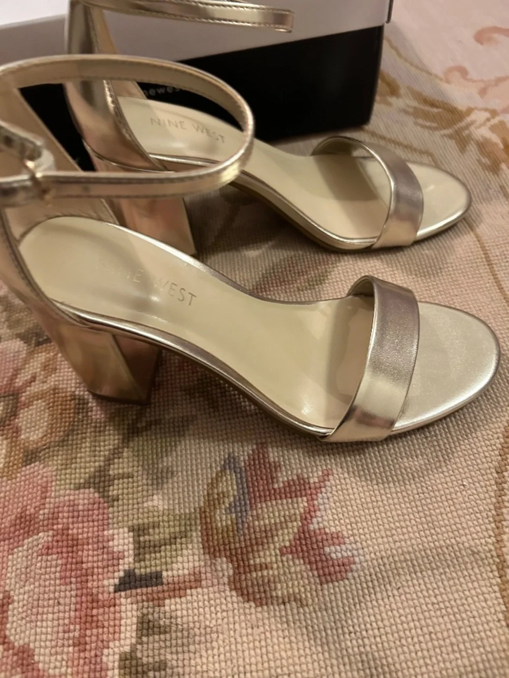 Gold Nine West Heels